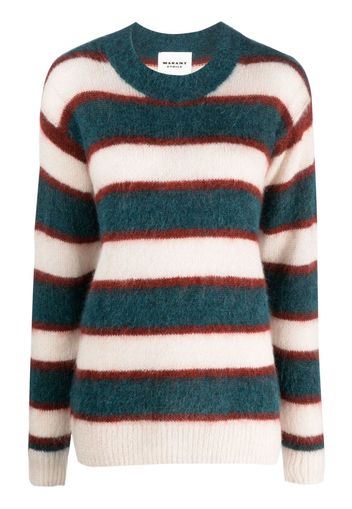 MARANT ÉTOILE Drussell brushed-effect striped jumper - Toni neutri