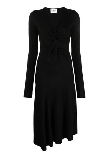 MARANT ÉTOILE twist-detail V-neck dress - Nero