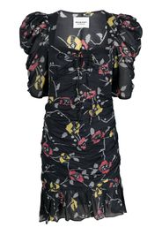 MARANT ÉTOILE floral-print gathered minidress - Nero