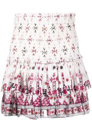 MARANT ÉTOILE ruffled cotton-blend skirt - Bianco