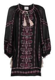 MARANT ÉTOILE parsley-embroidered cotton dress - Nero