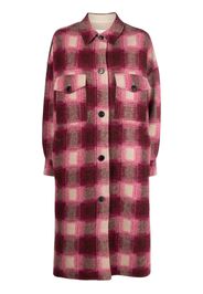 MARANT ÉTOILE virgin-wool blend checked coat - Rosa