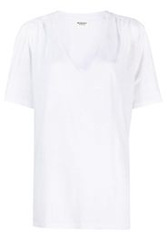 MARANT ÉTOILE V-neck linen T-shirt - Bianco