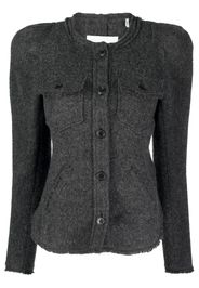 MARANT ÉTOILE shoulder-pads wool-blend cardigan - Grigio