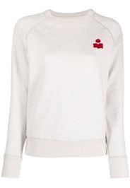 MARANT ÉTOILE logo-embroidered cotton-blend sweatshirt - Toni neutri