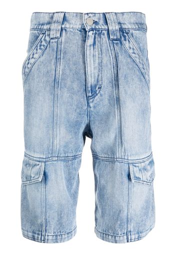 MARANT denim cargo shorts - Blu