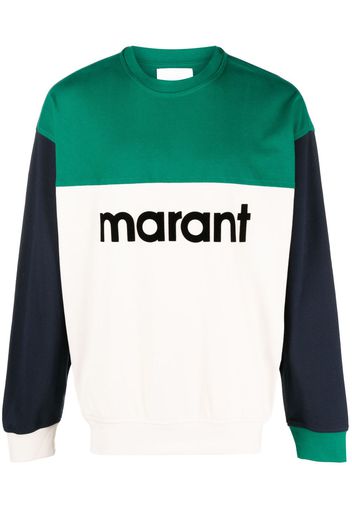 MARANT Aftone colour-block sweatshirt - Verde