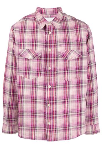 MARANT check-print two-pocket shirt - Rosa