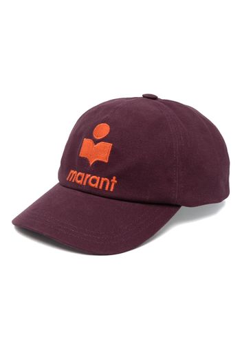 MARANT embroidered-logo cotton cap - Viola