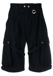 MARANT strap-detailing cotton cargo shorts - Blu