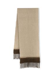 MARANT logo-embroidered two-tone scarf - Toni neutri