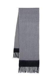 MARANT logo-embroidered two-tone scarf - Grigio