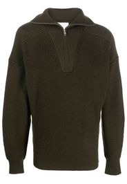 MARANT logo-patch zip-up jumper - Verde