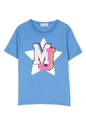 Marc Jacobs Kids T-shirt con applicazione - Blu