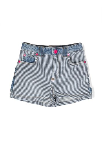 Marc Jacobs Kids striped denim shorts - Blu