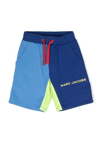 Marc Jacobs Kids colour-block drawstring shorts - Blu
