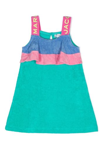 Marc Jacobs Kids embroidered-logo strap dress - Verde