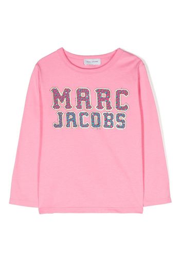 Marc Jacobs Kids T-shirt a maniche lunghe con stampa - Rosa