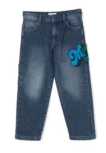 Marc Jacobs Kids logo-embroidered slim jeans - Blu