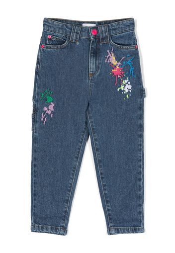 Marc Jacobs Kids Pantaloni affusolati con ricamo - Blu