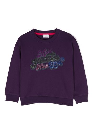 Marc Jacobs Kids Felpa con strass - Viola