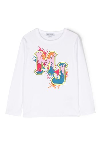 Marc Jacobs Kids Hip Hop-print jersey top - Bianco