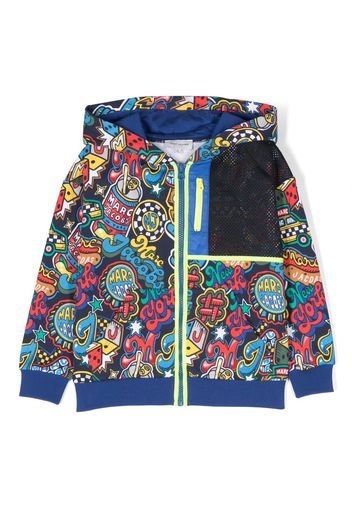 Marc Jacobs Kids Cardigan con stampa - Blu