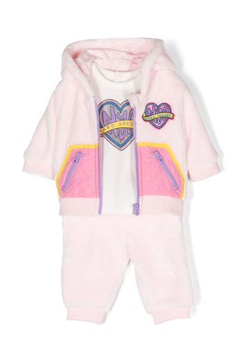 Marc Jacobs Kids Tuta sportiva con applicazione - Rosa