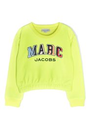 Marc Jacobs Kids logo-embroidered crew-neck sweatshirt - Giallo