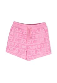 Marc Jacobs Kids all-over logo-print shorts - Rosa