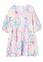 Marc Jacobs Kids floral-embroidery cotton dress - Bianco