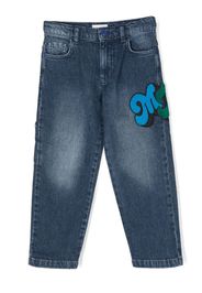 Marc Jacobs Kids logo-embroidered slim jeans - Blu