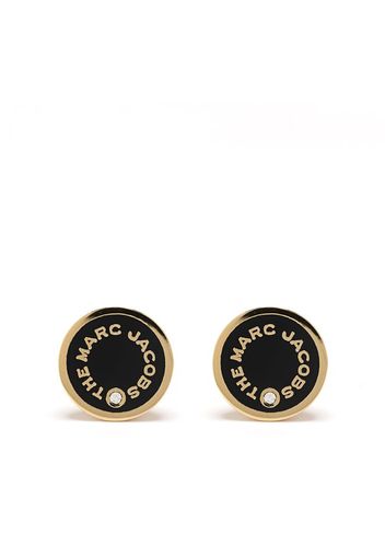 logo-print stud earrings