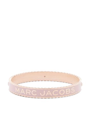 Marc Jacobs Bracciale rigido The Medallion con decorazione di cristalli - Rosa