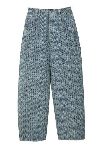 Marc Jacobs Jeans con monogramma jacquard - Blu