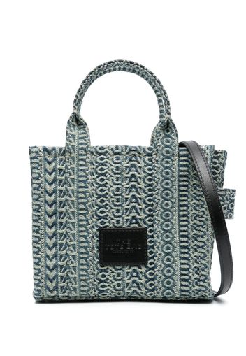 Marc Jacobs The Micro logo-jacquard denim tote bag - Blu