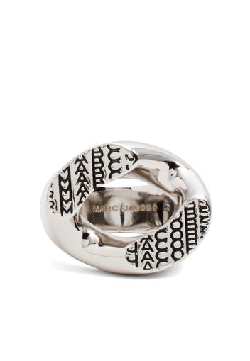 Marc Jacobs Monogram Signet polished-finish ring - Argento