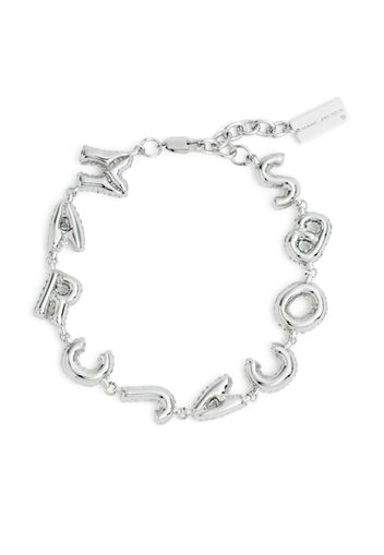 Marc Jacobs Balloon logo-lettering bracelet - Argento