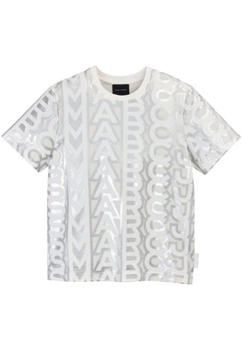 Marc Jacobs monogram-print cotton T-shirt - Argento