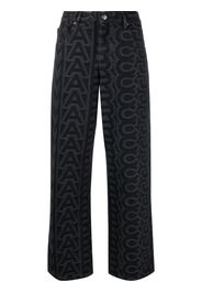 Marc Jacobs Jeans dritti con stampa monogramma - Nero