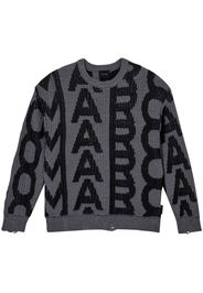 Marc Jacobs distressed monogram-pattern jumper - Grigio