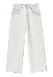 Marc Jacobs Pantaloni denim con motivo monogramma - Grigio