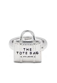 Marc Jacobs The Mini Icon Tote Bag sculpted ring - Argento