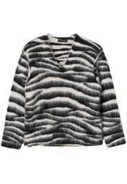Marc Jacobs brushed zebra-intarsia jumper - Nero