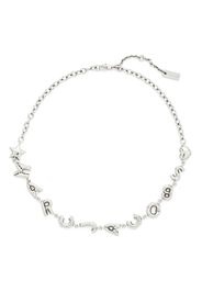 Marc Jacobs logo-lettering necklace - Argento
