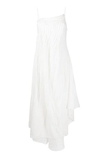 Marc Le Bihan asymmetric pleated dress - Bianco