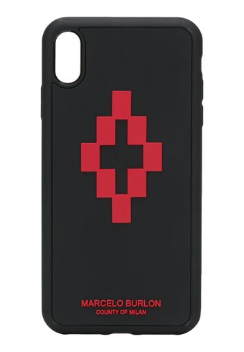 MARCELO BURLON COUNTY OF MILAN CMPA012R20MAT0081025 BLACK RED Synthetic->Polyamide IPHONE XS MAX