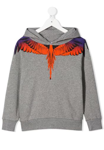 Wings printed pullover hoodie