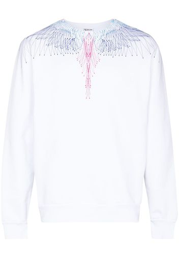 Marcelo Burlon County of Milan Bezier Wings print sweater - Bianco