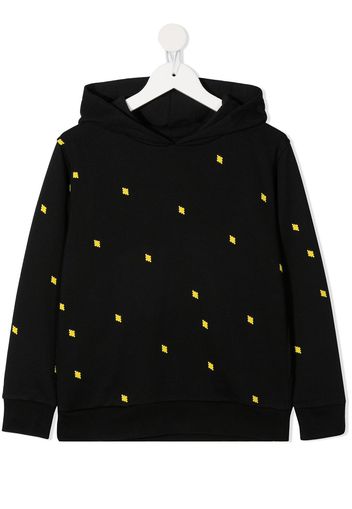 Marcelo Burlon County Of Milan Kids logo-print long-sleeved hoodie - Nero